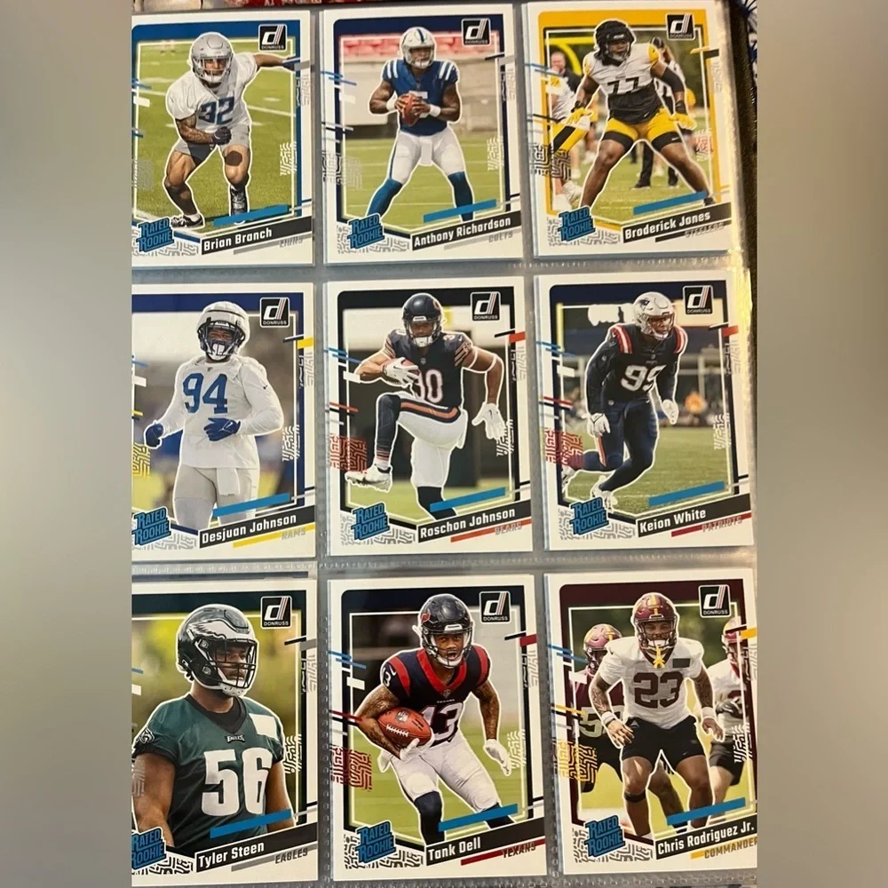 ⭐️ 🏈 2023 Rookie Cards Panini Donruss Football Cards -Over 95 Rated Rookies #B2
